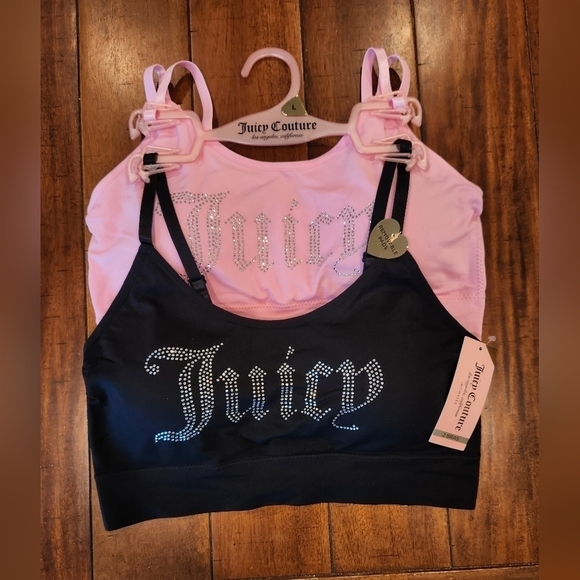 Juicy Couture Intimates, Rhinestone Bras Removable Pads, Pink and Black - Picture 6 of 8